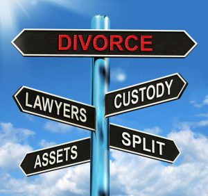 Indicators with DIVORCE in red