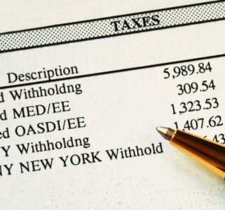 A list of withholding taxes from the pay stuff