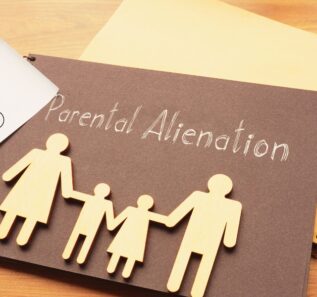 Parental alienation is shown using the text