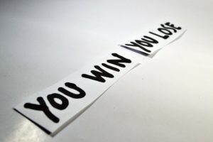 paper notes with you win and you lose words, family law attorney