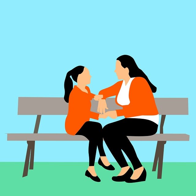 Mother-daughter family time