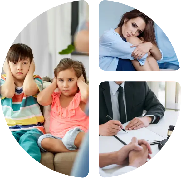 family dealing with divorce