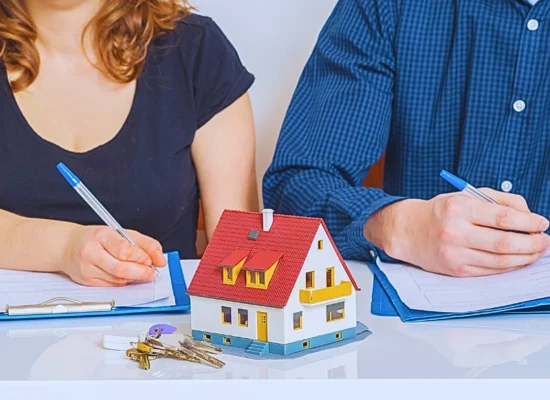 Man and woman are signing divorce agreement. Dividing Stock Options & RSUs